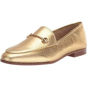 Sam Edelman Gold Textured Loafers
